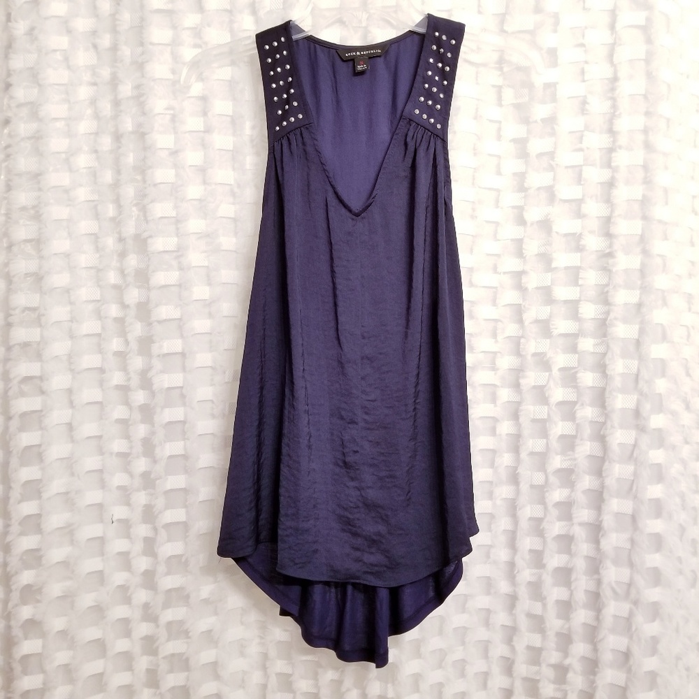 ROCK & REPUBLIC 💋 Studded high-low halter top